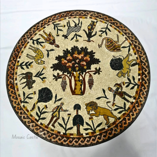 Handmade Mosaic Table - "Garden of Legends" - Image 2