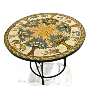 Handcrafted Mosaic Table - "Elements of Life"