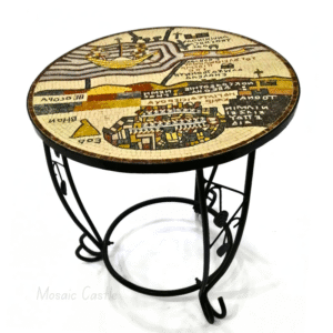 Handmade Mosaic Table - "Old City of Madaba" Design