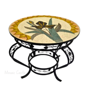 Handmade Mosaic Table - "Black Iris"