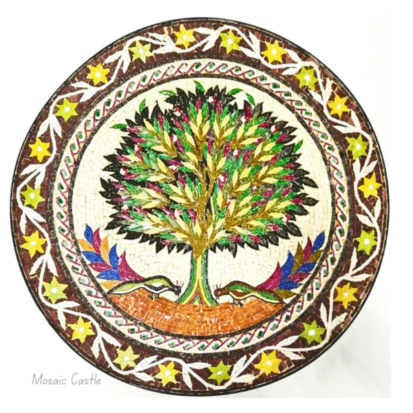 Handcrafted Mosaic Table - "Tree of Harmony" Design - Image 2