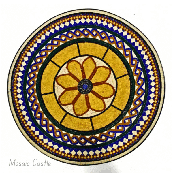 Handcrafted Mosaic Table - Geometric - Image 2