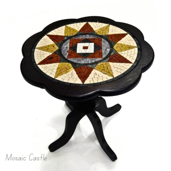 Handcrafted Mosaic Table " Compass Rose "