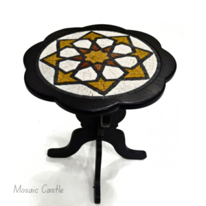 Handcrafted Mosaic Table Design " Geometric Star "