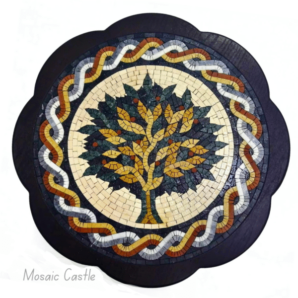 Handcrafted Mosaic Table "Tree of Life" - Image 2