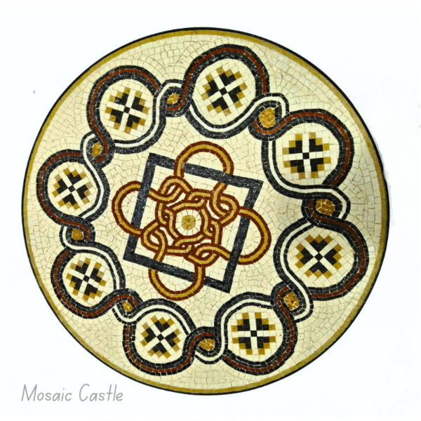 Handcrafted Mosaic Table Design "Celtic Knot Mosaic" - Image 2