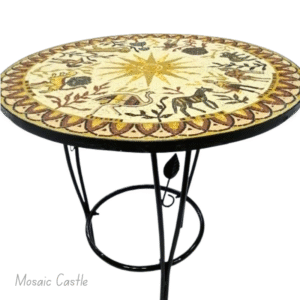 Handcrafted Mosaic Table Inspired by Ancient Desert Life