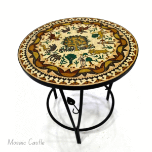 Handcrafted Mosaic Table Design "Tree of Abundance"