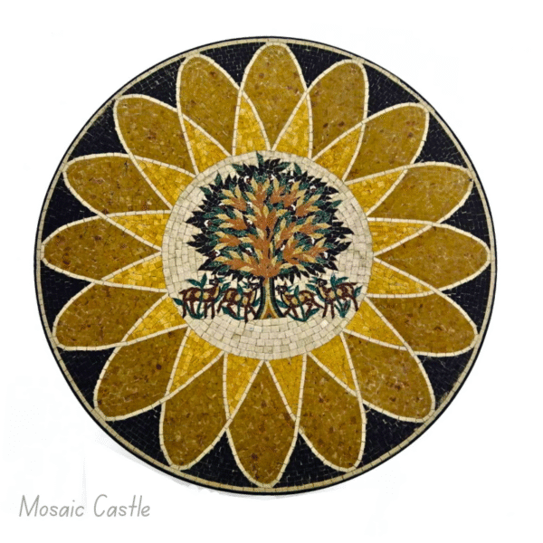 Sun Petal Mosaic Table - Handmade by Mosaic Castle - Image 2