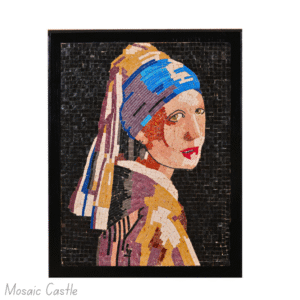 Vermeer-Inspired Mosaic Wall " Girl with a Pearl Earring "