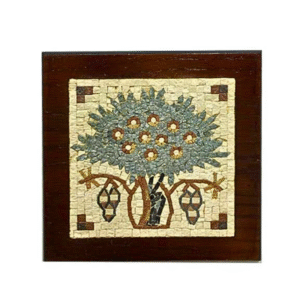 Handmade Mosaic Wall Panel - "Madaba Tree" Square